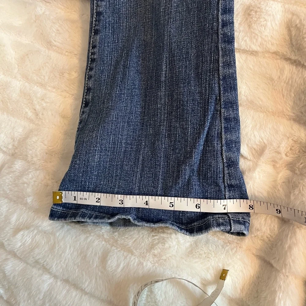 Vintage Y2K Mudd Girls 8 Rhinestone Girlhood Flare Casual Spring Denim Jeans